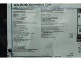 2014 Volkswagen Beetle TDI Convertible Window Sticker