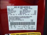 2014 F150 Color Code for Ruby Red - Color Code: RR