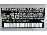 2003 SL Color Code for Brilliant Silver Metallic - Color Code: 744