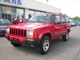 2000 Flame Red Jeep Cherokee Sport 4x4 #9333209