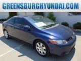 2007 Royal Blue Pearl Honda Civic LX Coupe #93631635