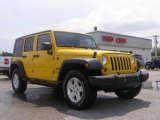 2008 Detonator Yellow Jeep Wrangler Unlimited X 4x4 #9332537