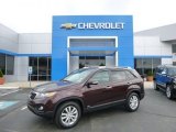 2011 Dark Cherry Kia Sorento LX V6 AWD #93752475