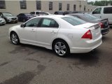 White Platinum Tri-Coat Ford Fusion in 2012