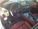 2015 BMW 6 Series 650i Gran Coupe Vermilion Red Interior