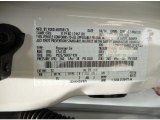 2014 C-Max Color Code for Oxford White - Color Code: YZ