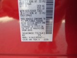 2014 Pathfinder Color Code for Cayenne Red - Color Code: NAH