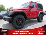 2014 Flame Red Jeep Wrangler Willys Wheeler 4x4 #93983630