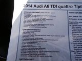 2014 Audi A6 3.0 TDI quattro Sedan Window Sticker