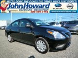 2015 Super Black Nissan Versa 1.6 S Sedan #94219536