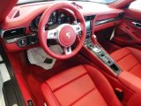 2014 Porsche 911 Turbo S Cabriolet Carrera Red Natural Leather Interior