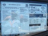 2014 Nissan LEAF SV Window Sticker