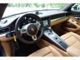 2014 Porsche 911 Turbo Coupe Espresso/Cognac Natural Leather Interior