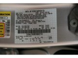 2014 MKZ Color Code for Ingot Silver - Color Code: UX