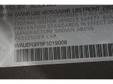 2015 Audi A3 2.0 Premium Plus quattro Info Tag