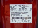 2014 F150 Color Code for Ruby Red - Color Code: RR