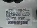 2014 Q60 Color Code for Moolight White - Color Code: QAA