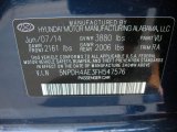 2015 Elantra Color Code for Lakeside Blue - Color Code: VU