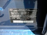 2015 Elantra Color Code for Lakeside Blue - Color Code: VU