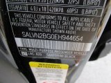 2014 Range Rover Evoque Color Code for Santorini Black Metallic - Color Code: 820