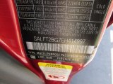 2014 LR2 Color Code for Firenze Red Metallic - Color Code: 868