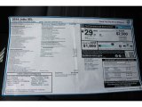 2014 Volkswagen Jetta SEL Sedan Window Sticker