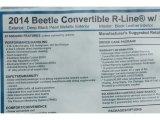 2014 Volkswagen Beetle R-Line Convertible Window Sticker