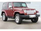 2009 Jeep Wrangler Red Rock Crystal Pearl Coat