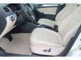 2014 Volkswagen Jetta Hybrid SEL Cornsilk Beige Interior