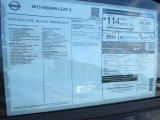 2015 Nissan LEAF S Window Sticker