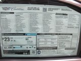 2014 Cadillac ATS 2.0L Turbo AWD Window Sticker