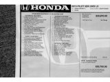 2015 Honda Pilot LX Window Sticker