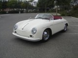 White Porsche 356 in 1956