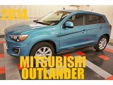 2014 Laguna Blue Metallic Mitsubishi Outlander Sport SE AWD #95652450