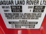 2015 F-TYPE Color Code for Salsa Red - Color Code: CHA