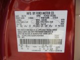 2011 Escape Color Code for Sangria Red Metallic - Color Code: JV