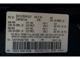 2006 Grand Caravan Color Code for Midnight Blue Pearl - Color Code: PB8