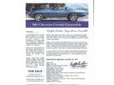 1965 Chevrolet Corvette Sting Ray Convertible Ralph Eckler Signature Corvette Window Sticker