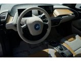 2014 BMW i3  Giga Cassia Natural Leather/Carum Spice Grey Wool Cloth Interior