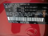 2014 RAV4 Color Code for Barcelona Red Metallic - Color Code: 3R3