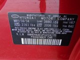 2015 Elantra Color Code for Geranium Red - Color Code: YR7