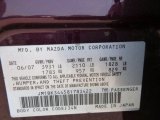 2008 MAZDA3 Color Code for Phantom Purple Mica - Color Code: 34N
