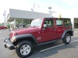 2012 Deep Cherry Red Crystal Pearl Jeep Wrangler Unlimited Sport 4x4 #96160501