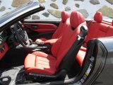 2015 BMW 4 Series 428i xDrive Convertible Coral Red/Black Highlight Interior