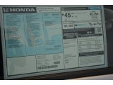 2014 Honda Civic Hybrid Sedan Window Sticker
