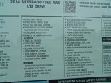 2014 Chevrolet Silverado 1500 LTZ Crew Cab 4x4 Window Sticker