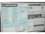 2014 Honda Civic Si Coupe Window Sticker