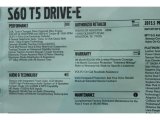 2015 Volvo S60 T5 Drive-E Window Sticker