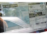 2015 Honda Odyssey EX-L Window Sticker