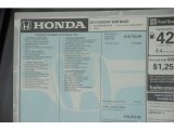 2014 Honda Insight Hybrid Window Sticker